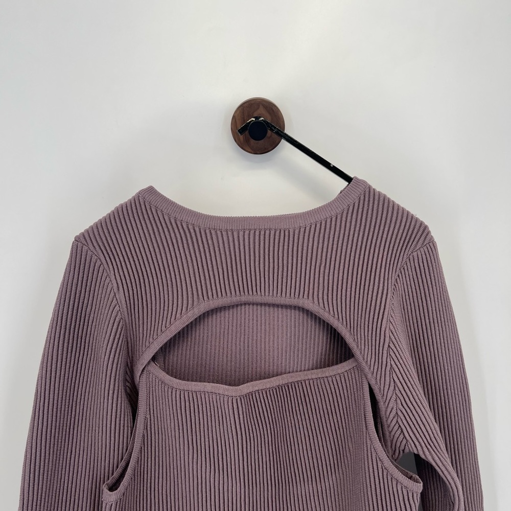 Re_styld Rib Layered Knit Cutout Two Piece Bodysuit